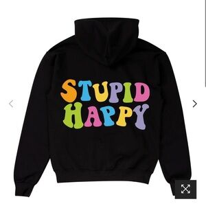 Hangover Hoodie “Stupid Happy Hoodie - Black”